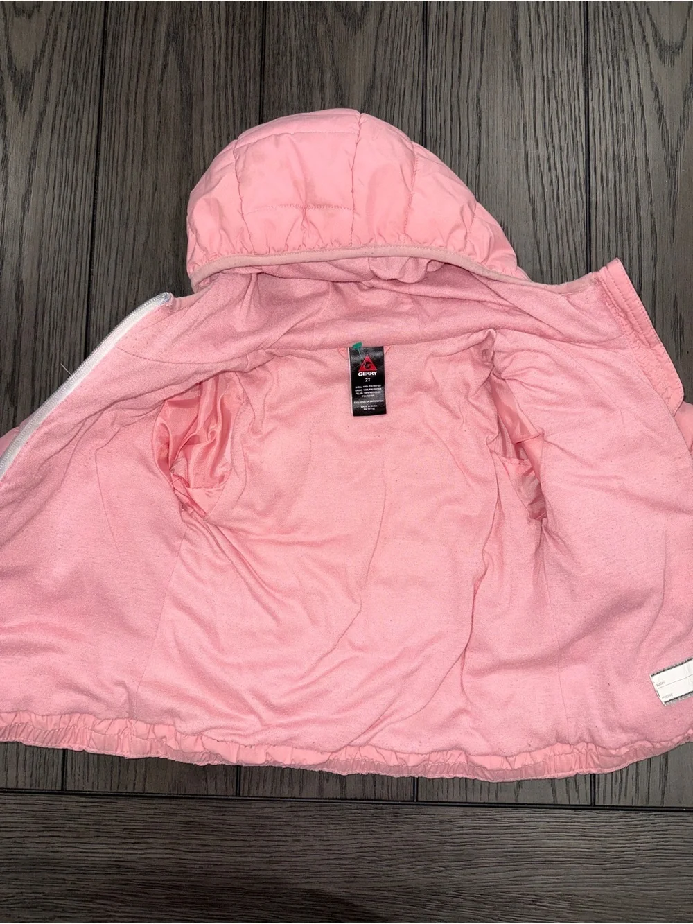 Gerry Outdoors Pink Jersey Lined Insulated Puffer Jacket Size 2T Winter Snowgear